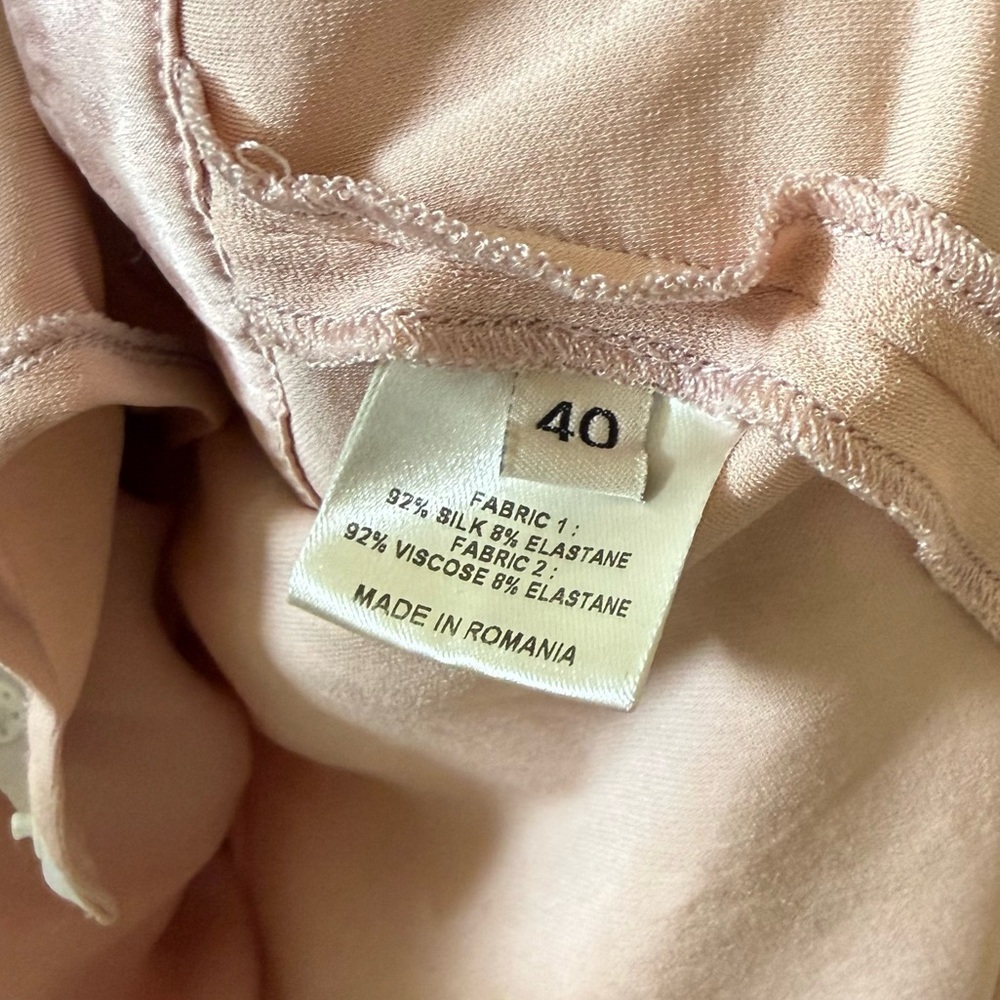 ALEXANDRE VAUTHIER Ruched Crystal Embellished Silk Maxi Dress in Blush Sz 4 US - Picture 11 of 11